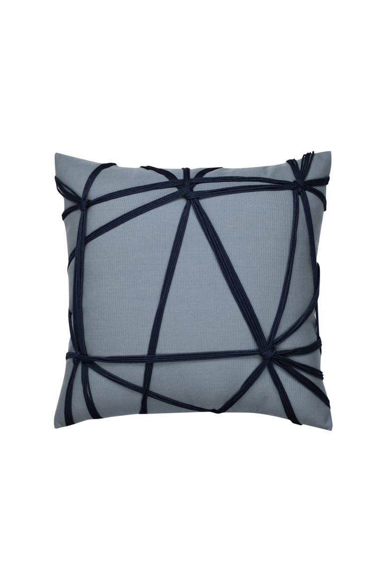 Interlace Indoor & Outdoor Woven Accent Pillow, Main, color, Slate