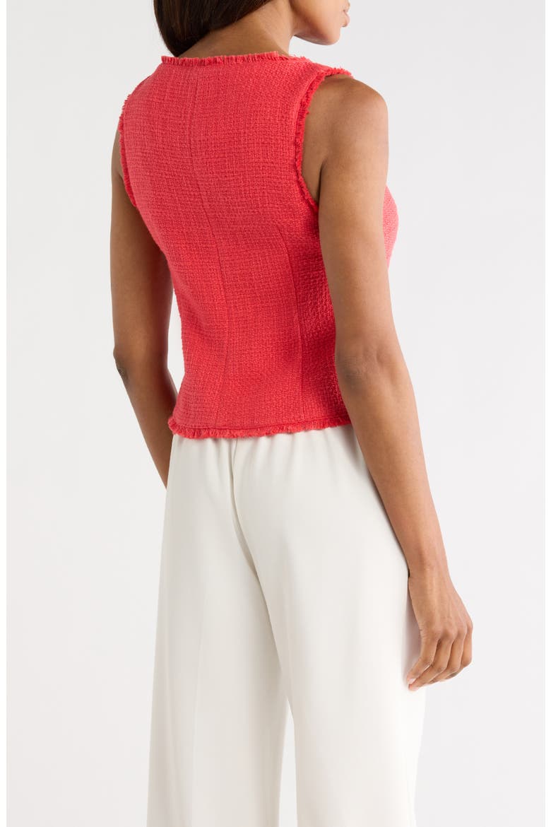 Camen Cotton Bouclé Vest, Alternate, color, CHERRY LEMON