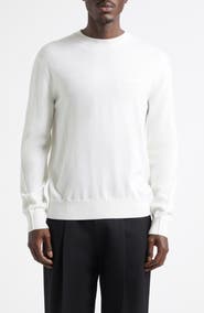 Givenchy Button Tab Cuffs Wool Crewneck Sweater