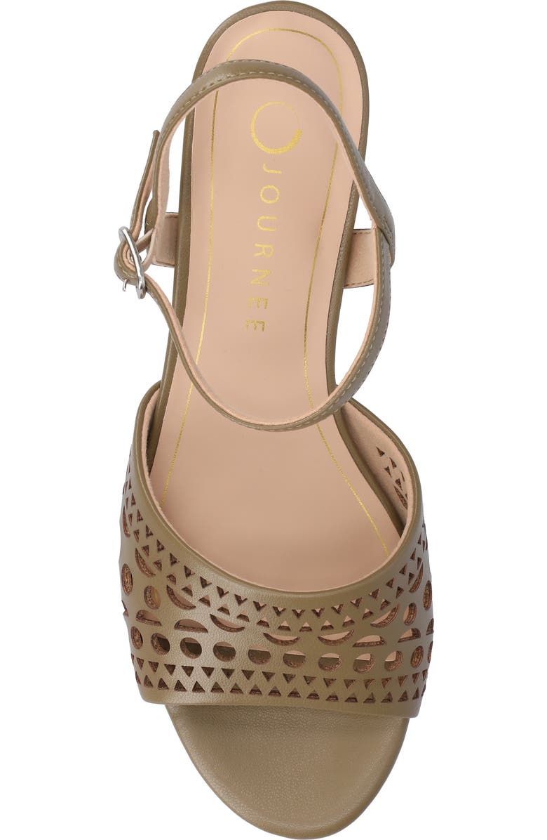 Journee Collection Jessly Ankle Strap Sandal, Alternate, color, Olive