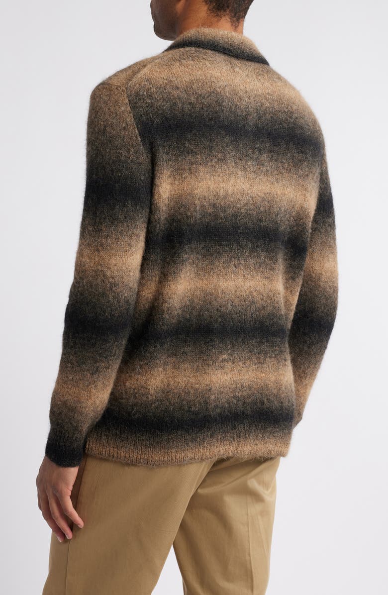 NN07 Alfie 6656 Ombré Stripe Long Sleeve Alpaca Blend Polo Sweater, Alternate, color,