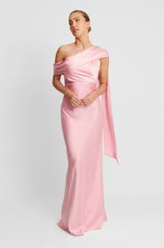 Six Stories Drape One Shoulder Bridesmaid Dress