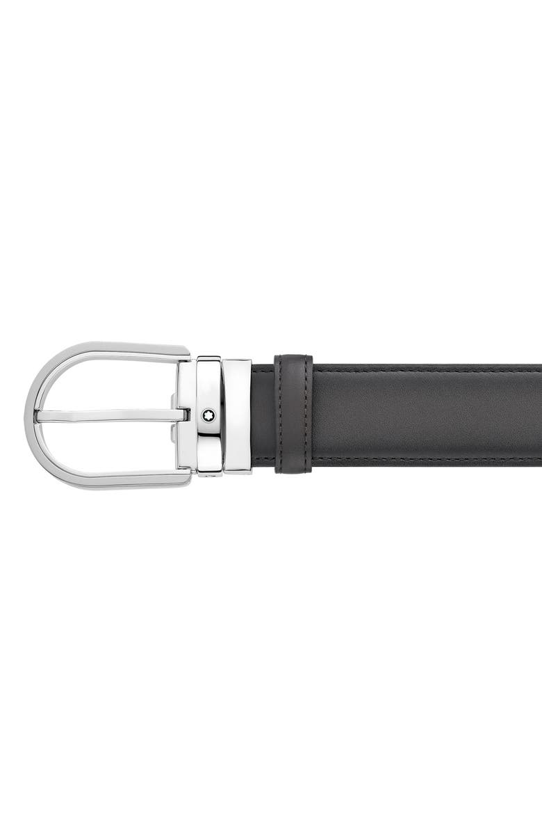 Montblanc Leather Belt, Alternate, color, Grey