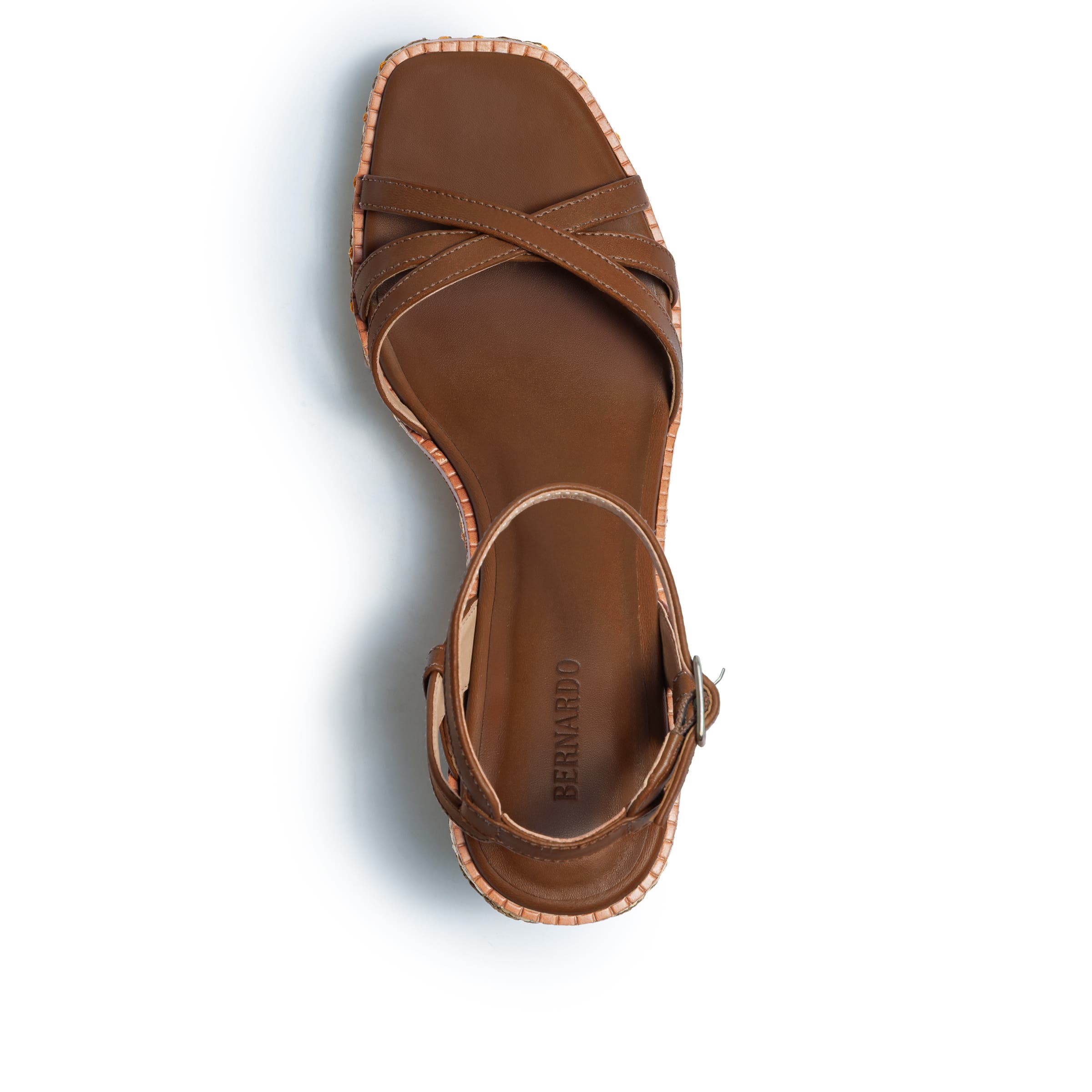 Cario Wedge Sandal, Alternate, color, SADDLE