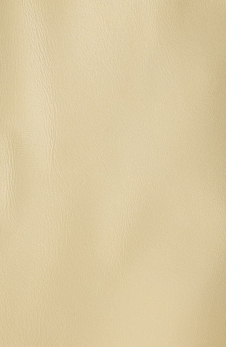 Chloé Bow Leather Belt, Alternate, color, Almond Yellow