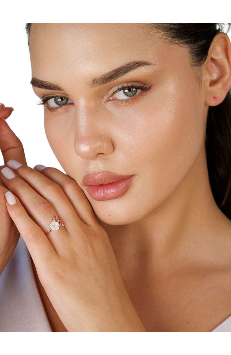 Hollywood Sensation Cherry Blossom Adjustable Ring, Alternate, color, Rose Gold