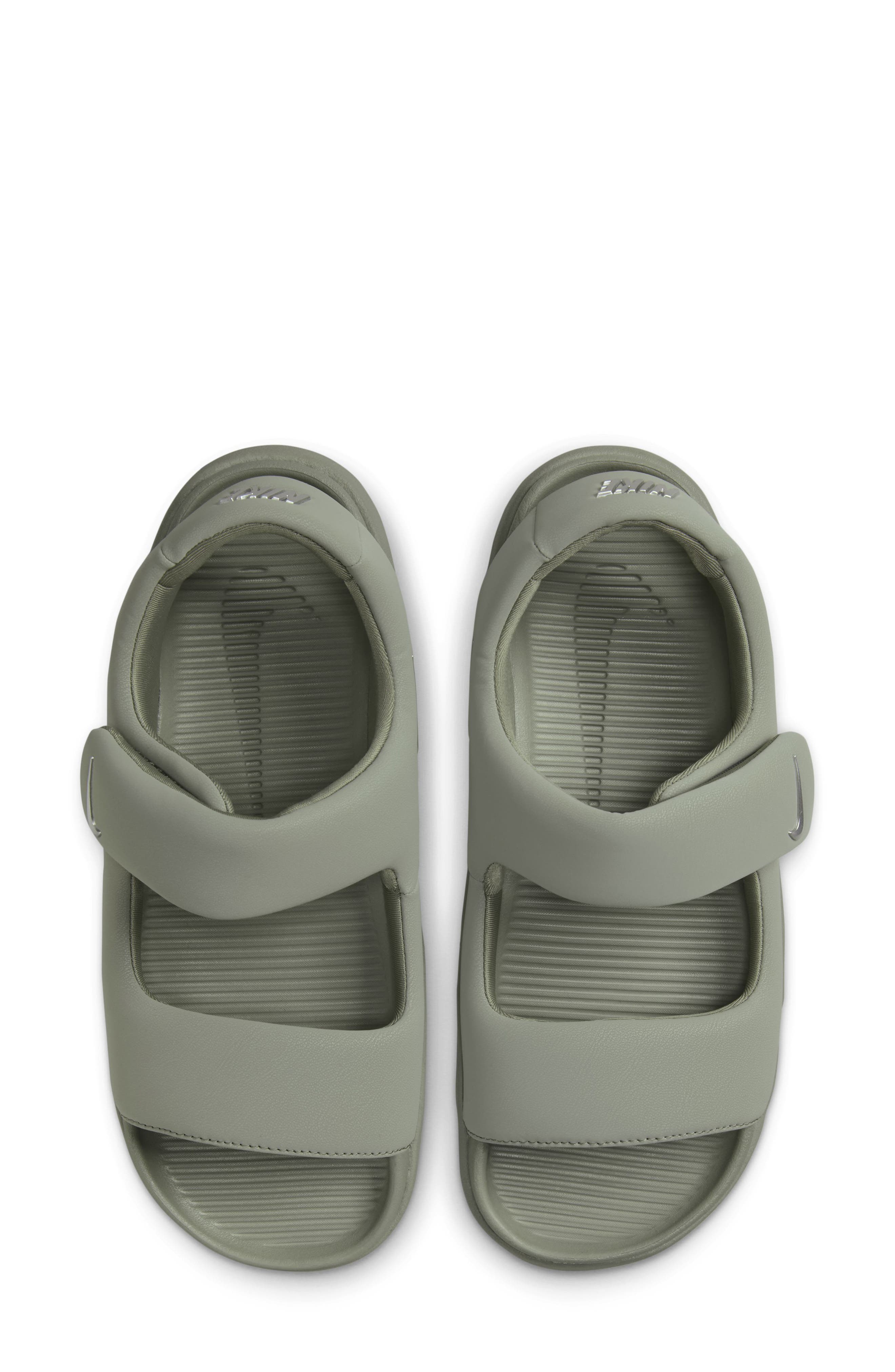 Calm Sandal, Alternate, color, ARMY/ METALLIC SILVER