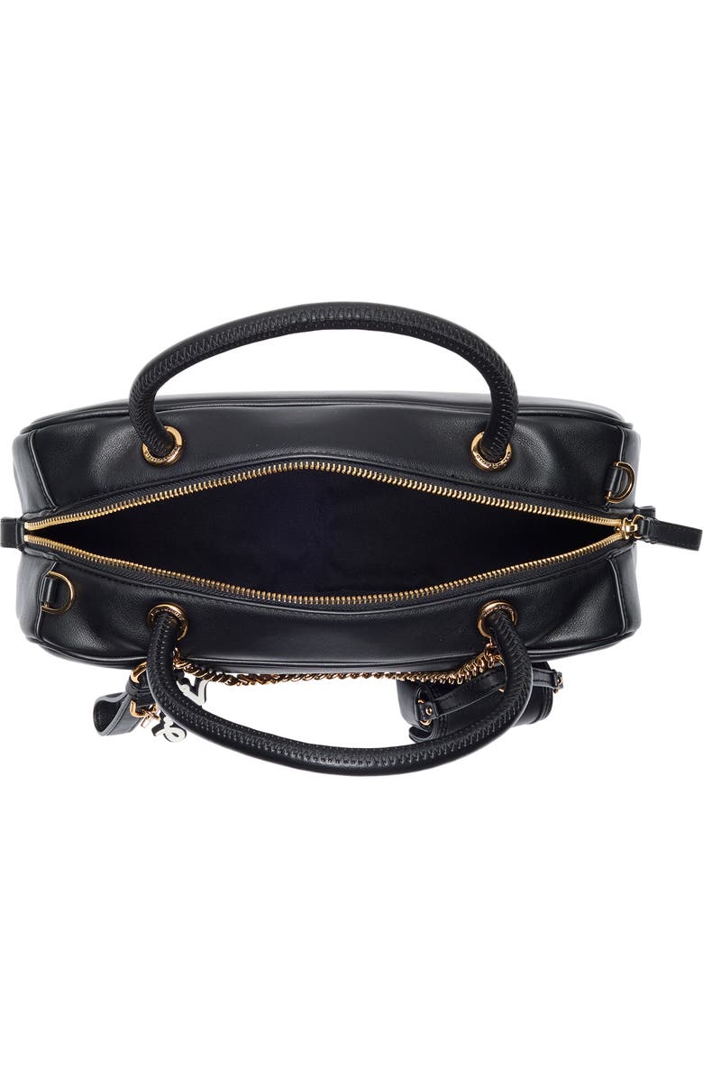 KARL LAGERFELD PARIS Zaylia Satchel Bag, Alternate, color, Black/ Gold