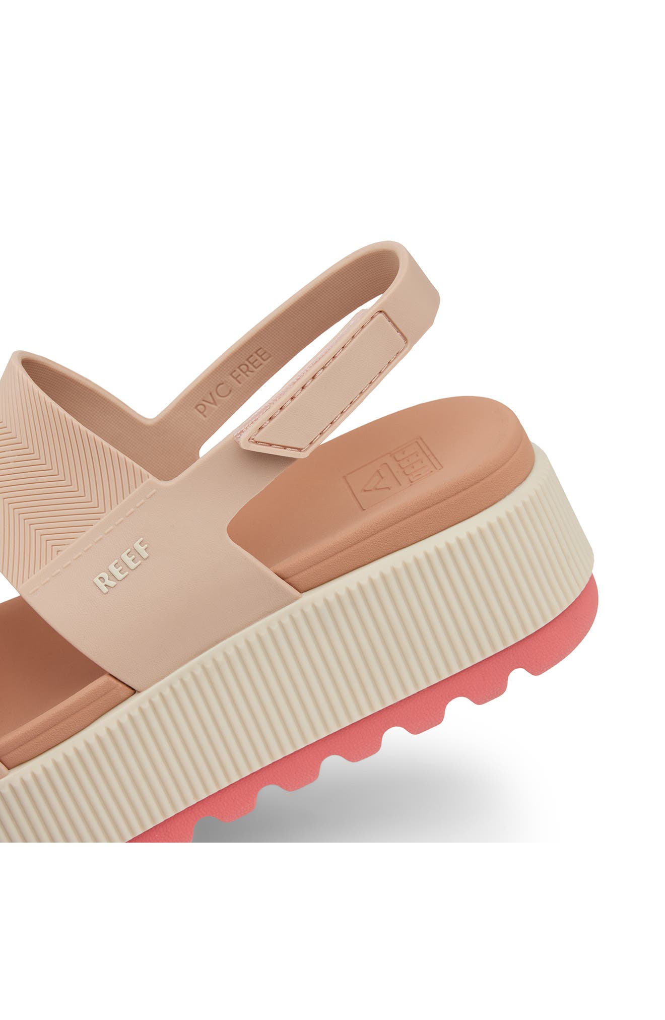 Reef Water Vista Platform Slingback Sandal, Alternate, color, Sunset Coral