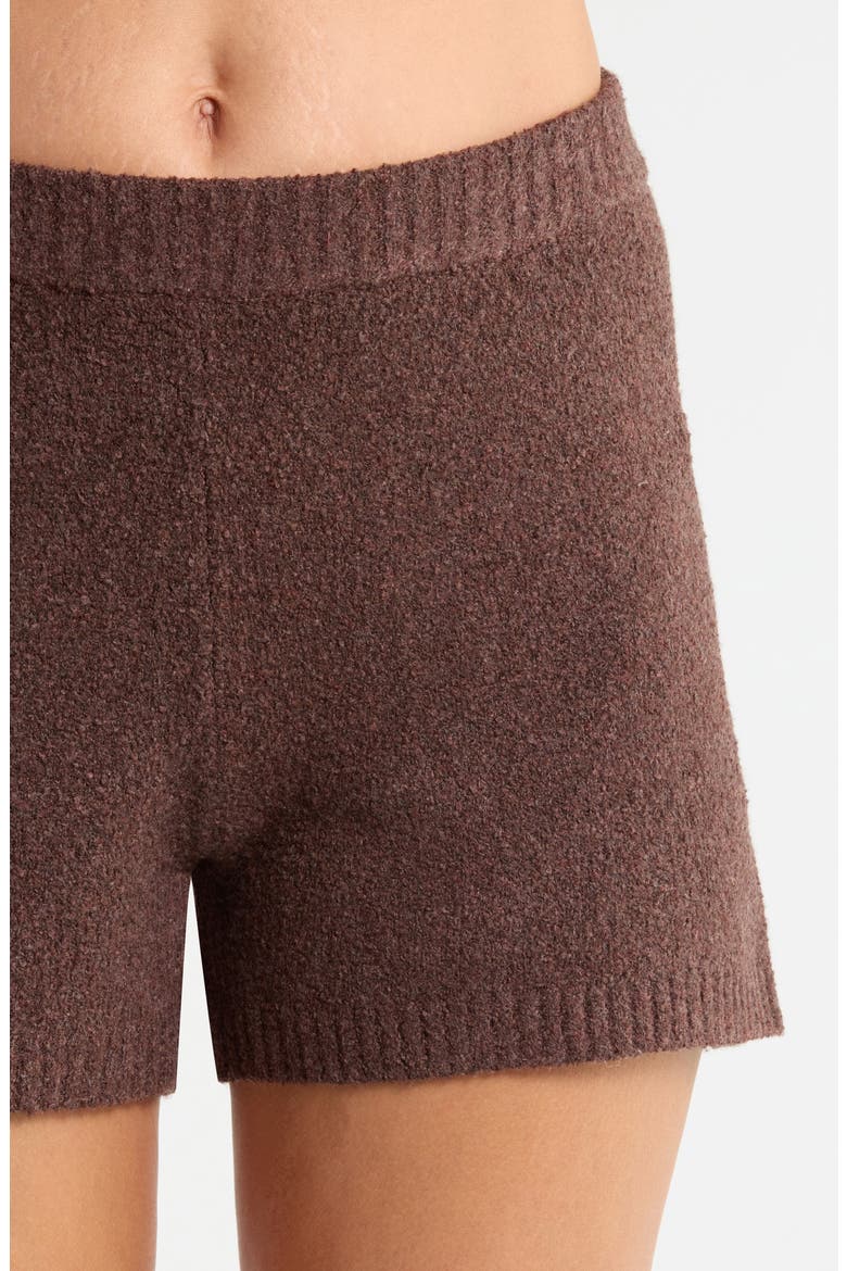 Cloud Soft Hoodie & Shorts Pajamas, Alternate, color, BROWN ROAST