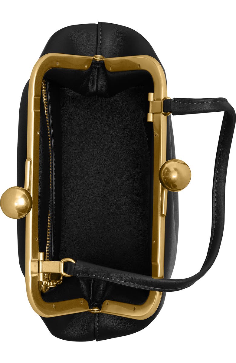 COACH Kisslock Frame Leather Bag, Alternate, color,