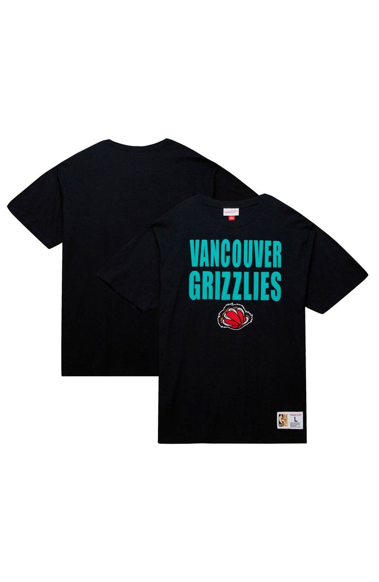 Mitchell & Ness Men's Mitchell & Ness Black Vancouver Grizzlies Hardwood Classics Legendary Slub T-Shirt, Main, color, 
