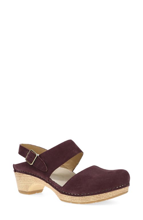 Dansko Lucia Slingback Platform Pump In Burgundy