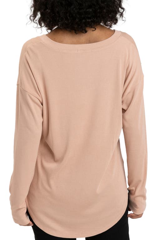 Threads 4 Thought Rhayne Rib Long Sleeve T-shirt In Latte