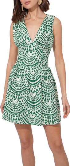 Maris Embroidered Sleeveless Cotton Fit & Flare Dress