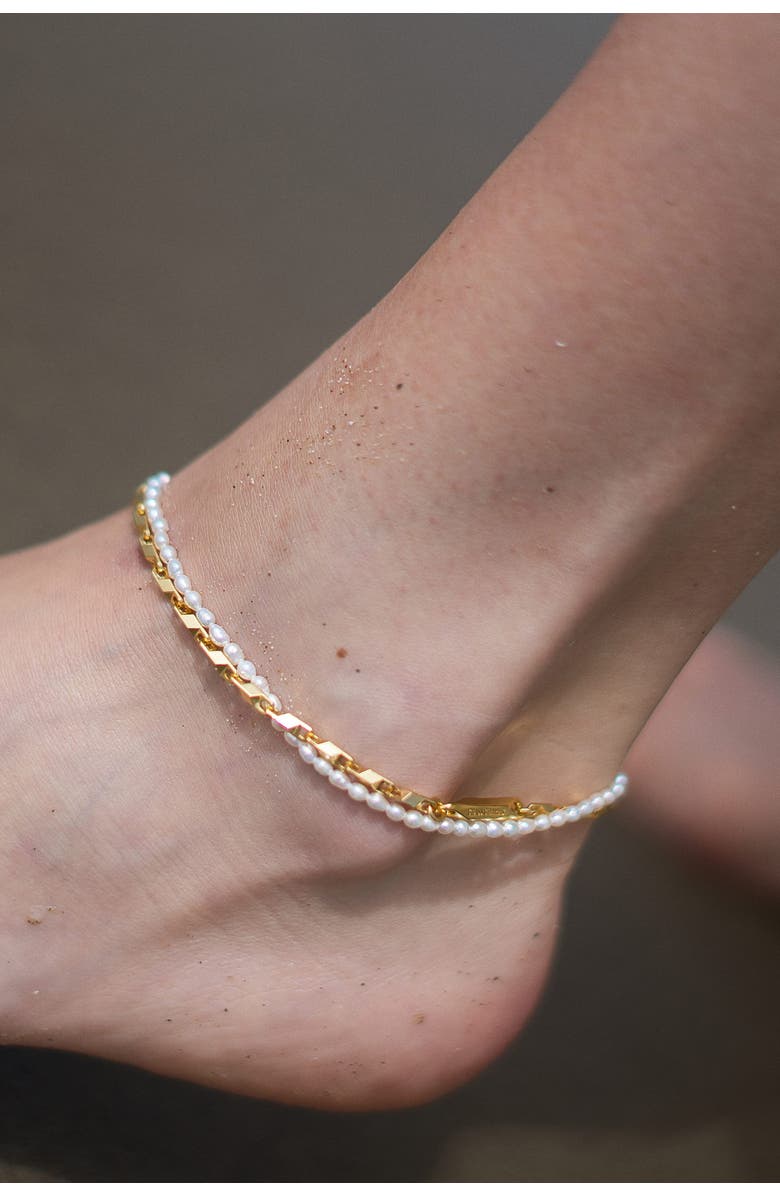 Classicharms Madison Layered Freshwater Pearl Anklet, Alternate, color, 