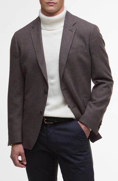 Holloway Micro Houndstooth Brushed Wool Blend Sport Coat