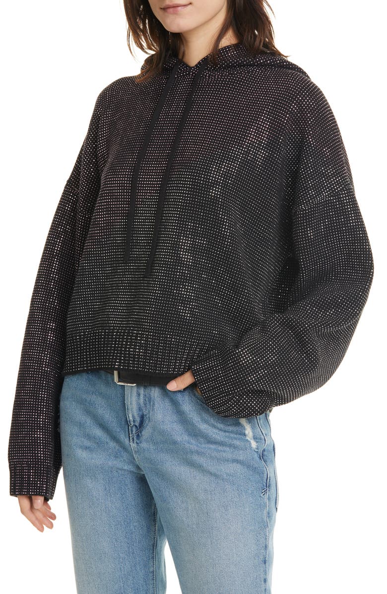 RtA Marvin Rhinestone Hoodie, Alternate, color, 