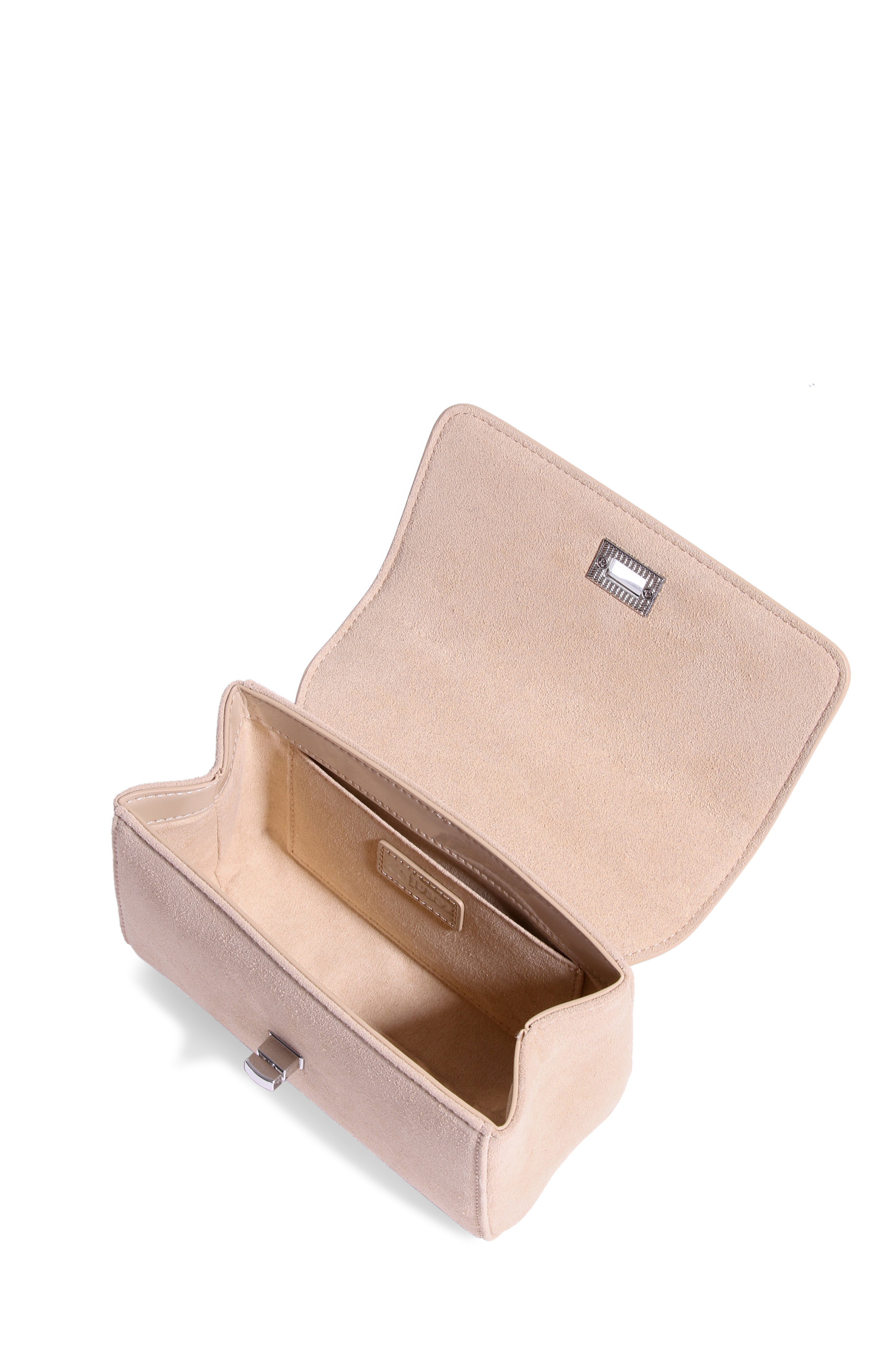 JURGI Rytas Suede and Patent Leather Bag, Alternate, color, Sand