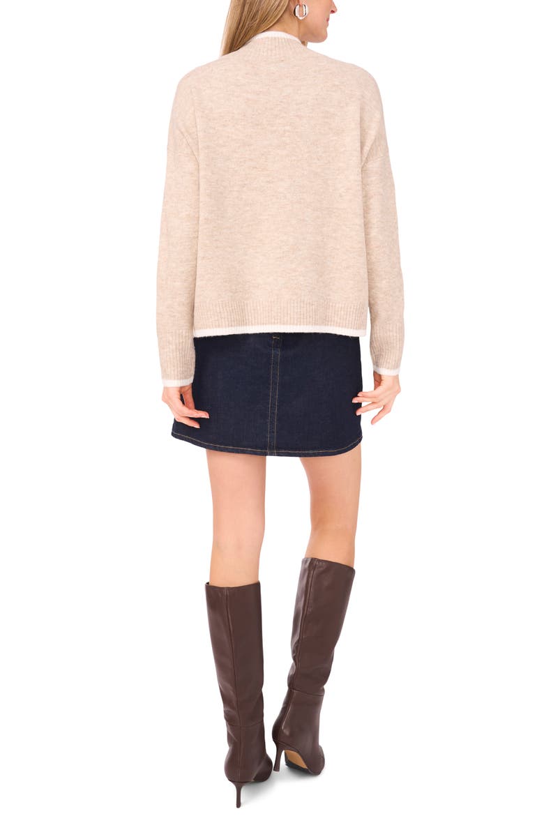 Mock Neck Sweater, Alternate, color, OATMEAL