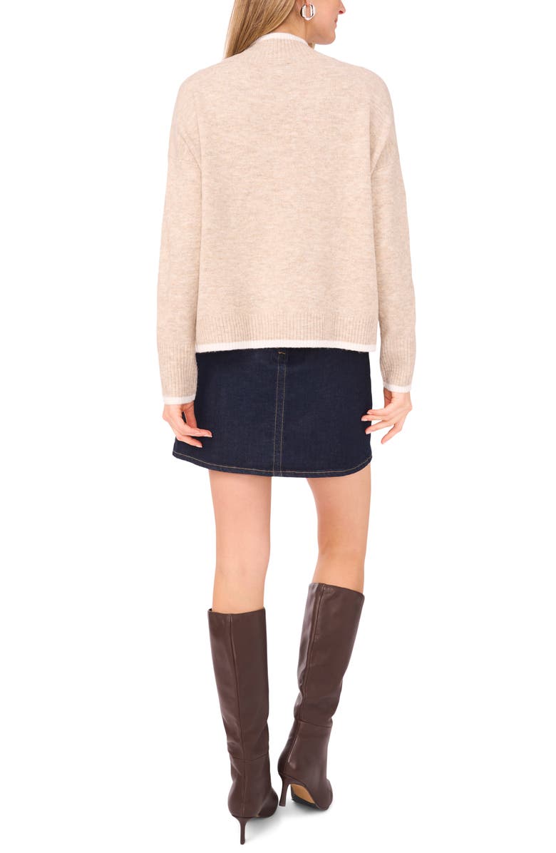 Vince Camuto Mock Neck Sweater, Alternate, color, Oatmeal