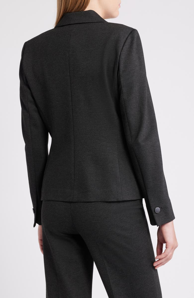 Anne Klein Compression Knit One-Button Blazer, Alternate, color,