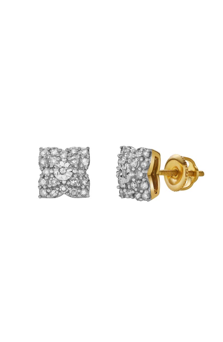LuvMyJewelry Sombra 10K Yellow Gold Diamond Unisex Earrings - 0.26 Cts, Alternate, color, 10K Yellow Gold