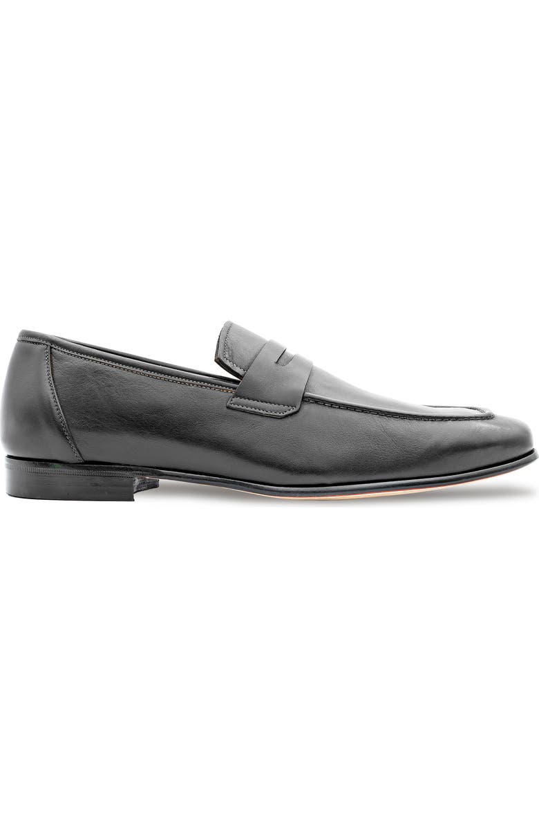 Mezlan Patina Penny Loafer, Alternate, color, Black
