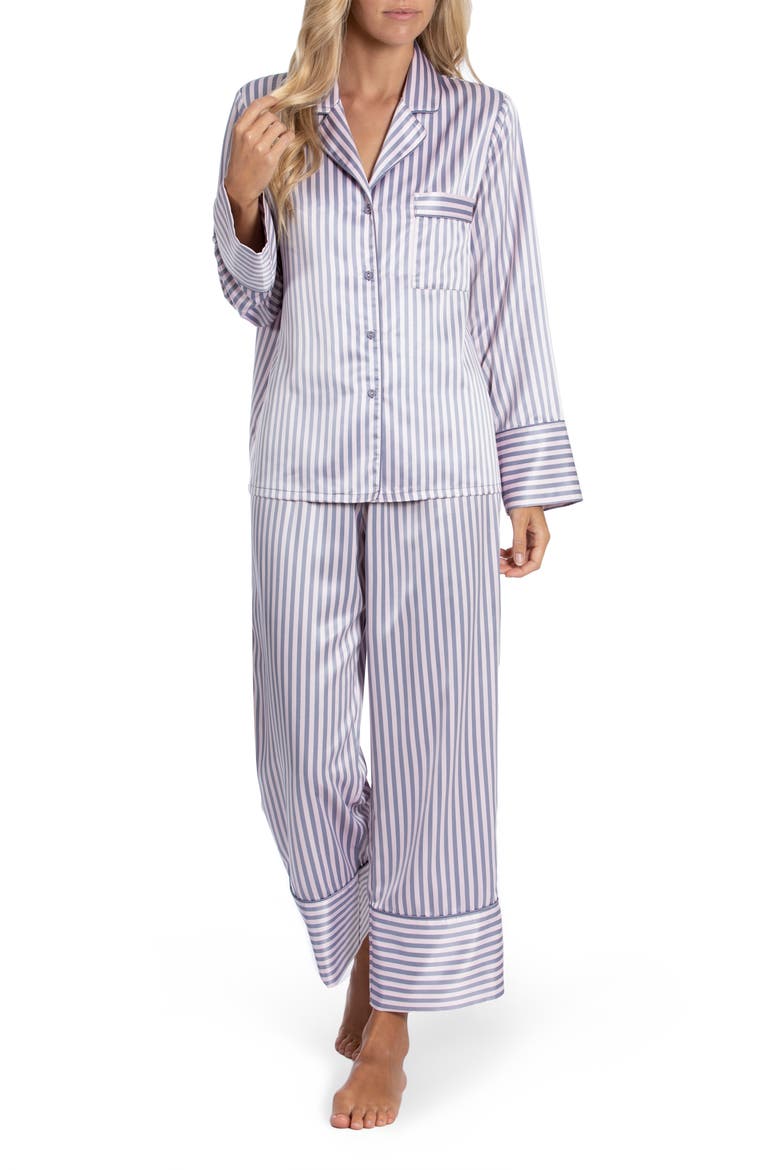 Zoey Satin Pajamas, Main, color, PINK
