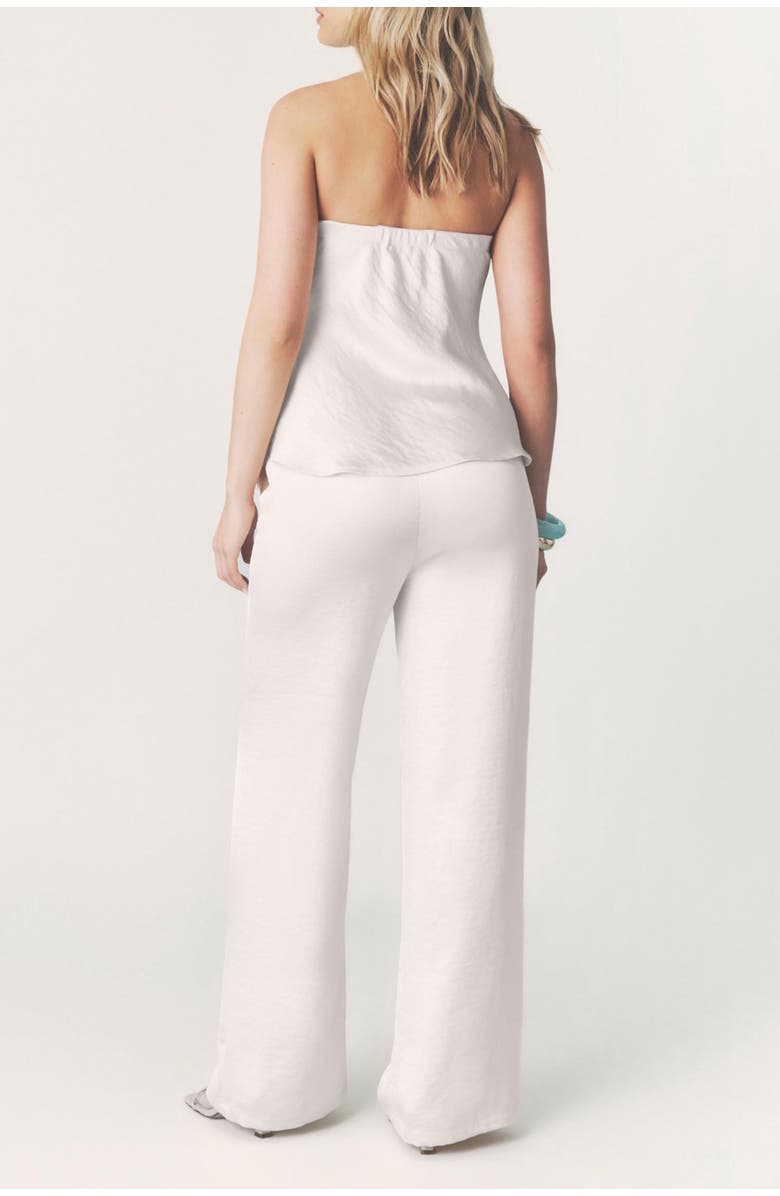 Six Stories Cleo Tie Waist Satin Pants, Alternate, color, Oyster