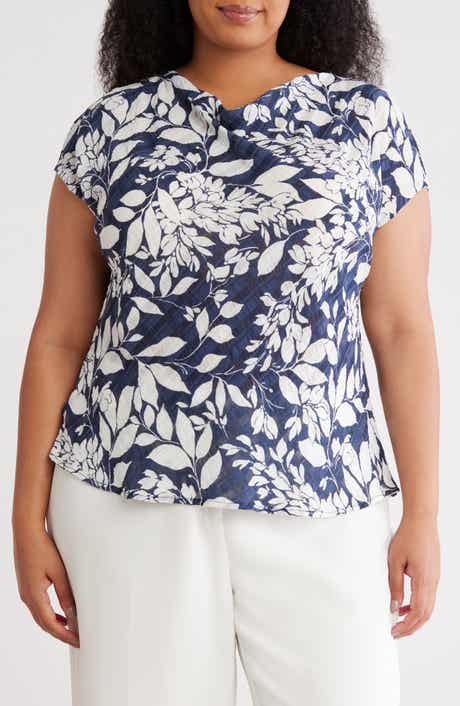 Floral Cowl Neck Top