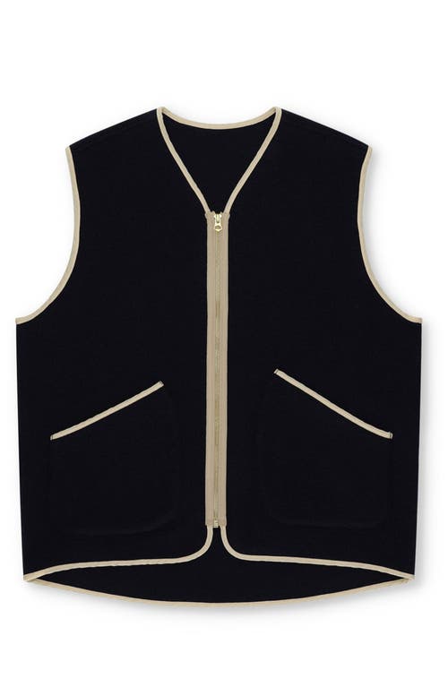 Fortela Wool Vest In Black