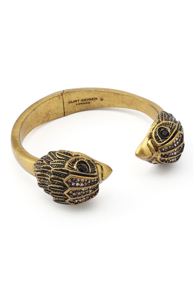 Large Eagle Hinge Bangle, Alternate, color, CRYSTAL DORADO
