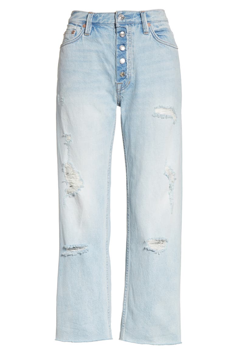 Rolling on the River Straight Leg Jeans, Alternate, color, LIGHT DENIM