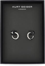 Kurt Geiger London Pavé Crystal Mini Huggie Hoop Earrings