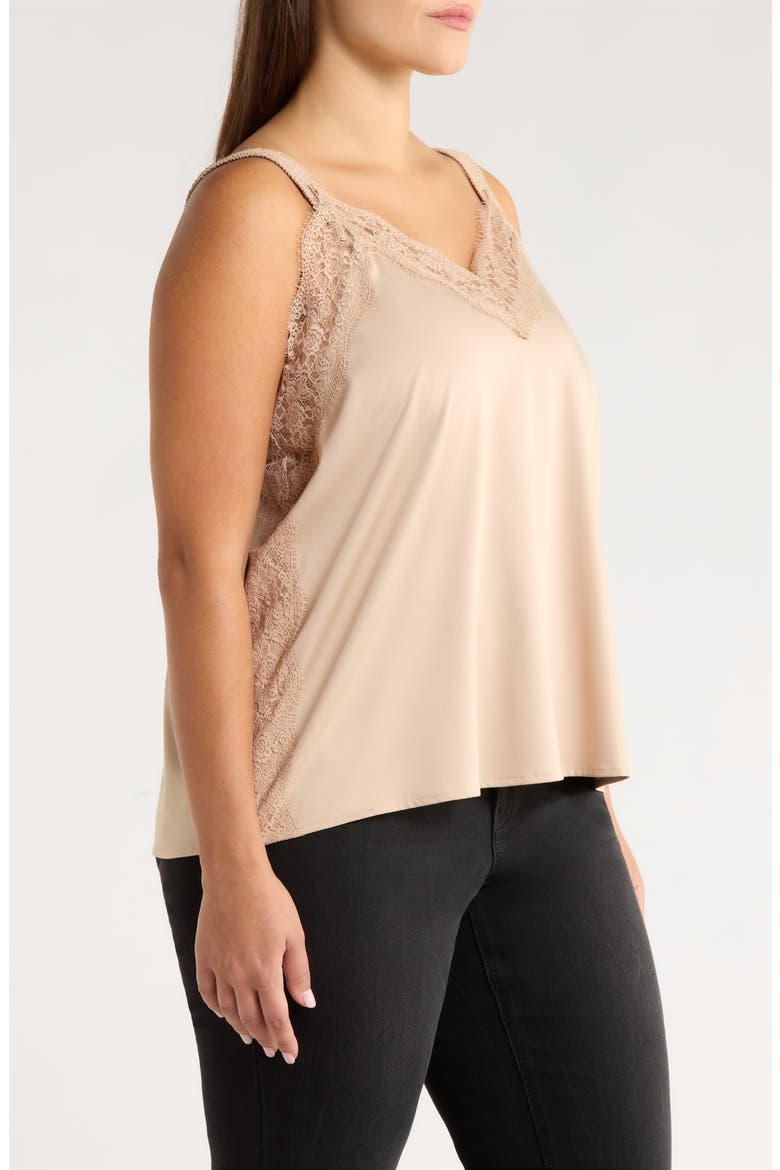 Lace Trim Camisole, Alternate, color, PALE OAK