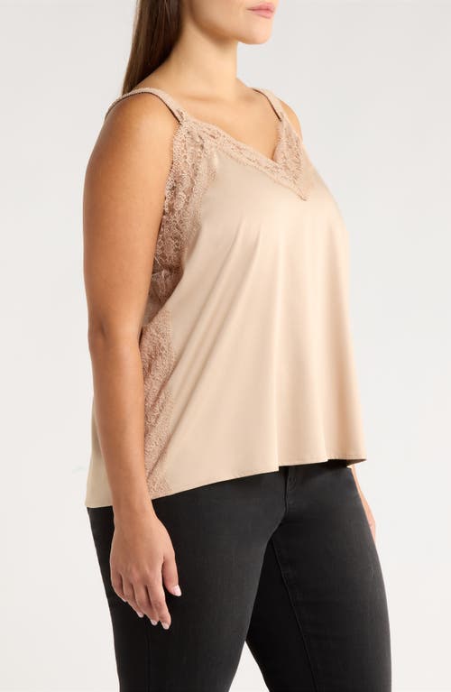 Wit & Wisdom Lace Trim Camisole In Neutral