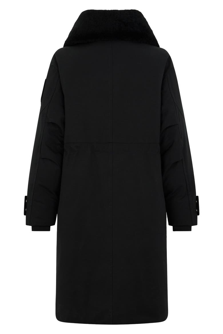 Original Storm Water Repellent Genuine Shearling Lined 800 Fill Power Down Parka, Alternate, color, BLK W/ BLK SH