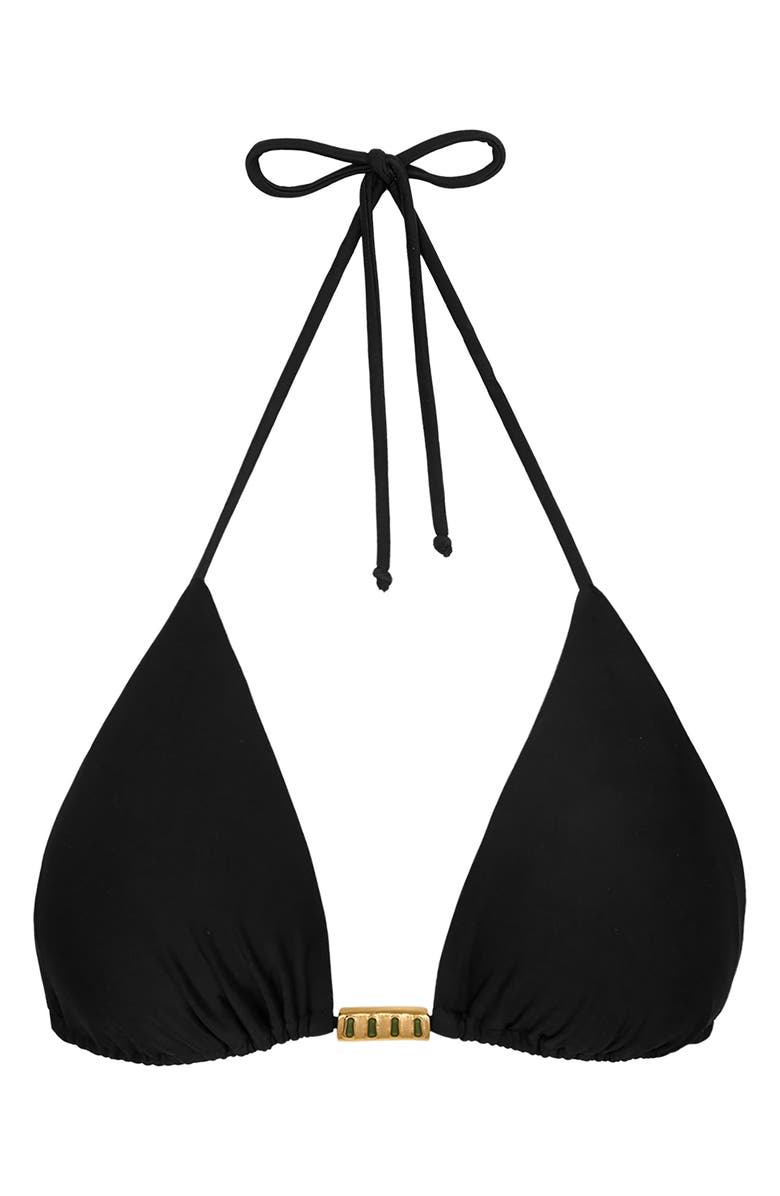 ViX Paula Hermanny Bessie Triangle Bikini Top, Alternate, color, Black