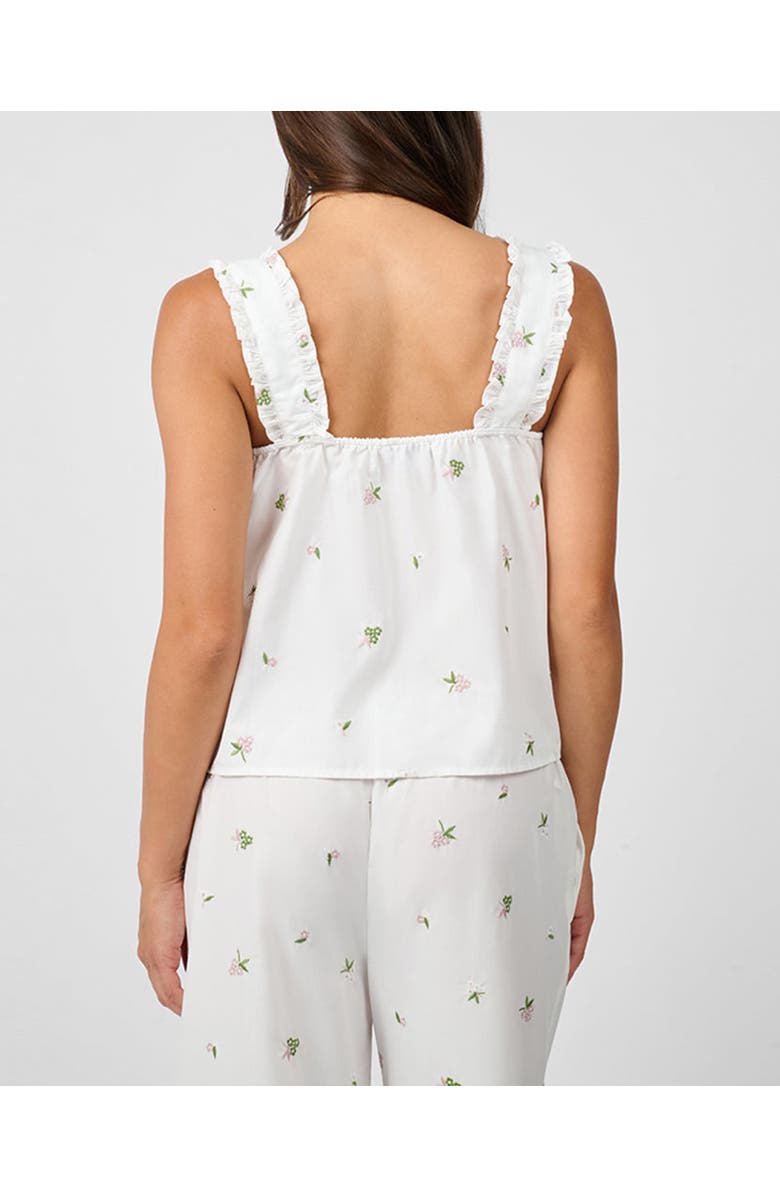 WeWoreWhat Ruffle Button Front Tank Top, Alternate, color, Ivory