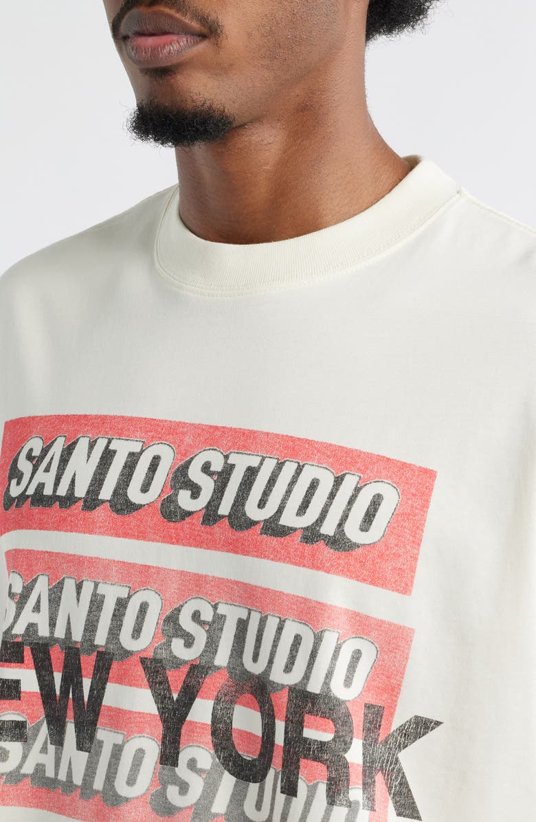 SANTO STUDIO x Cody Bellinger NY Post Drappo Graphic T-Shirt, Alternate, color, Cream