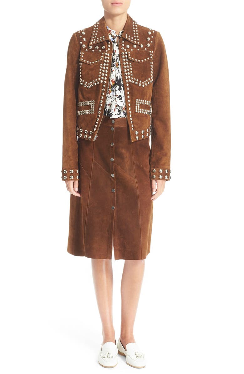 A.L.C. 'Adrienne' Suede Skirt, Alternate, color, 