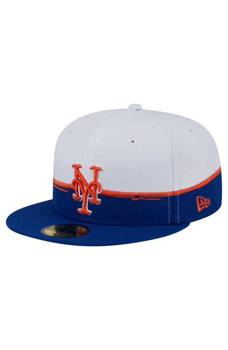 New Era Men's New Era  Royal/White New York Mets Paint Stroke 59FIFTY Fitted Hat, Main, color, Royal