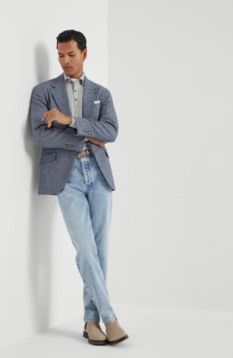 Brunello Cucinelli Deconstructed Cavallo blazer, Alternate, color, Denim