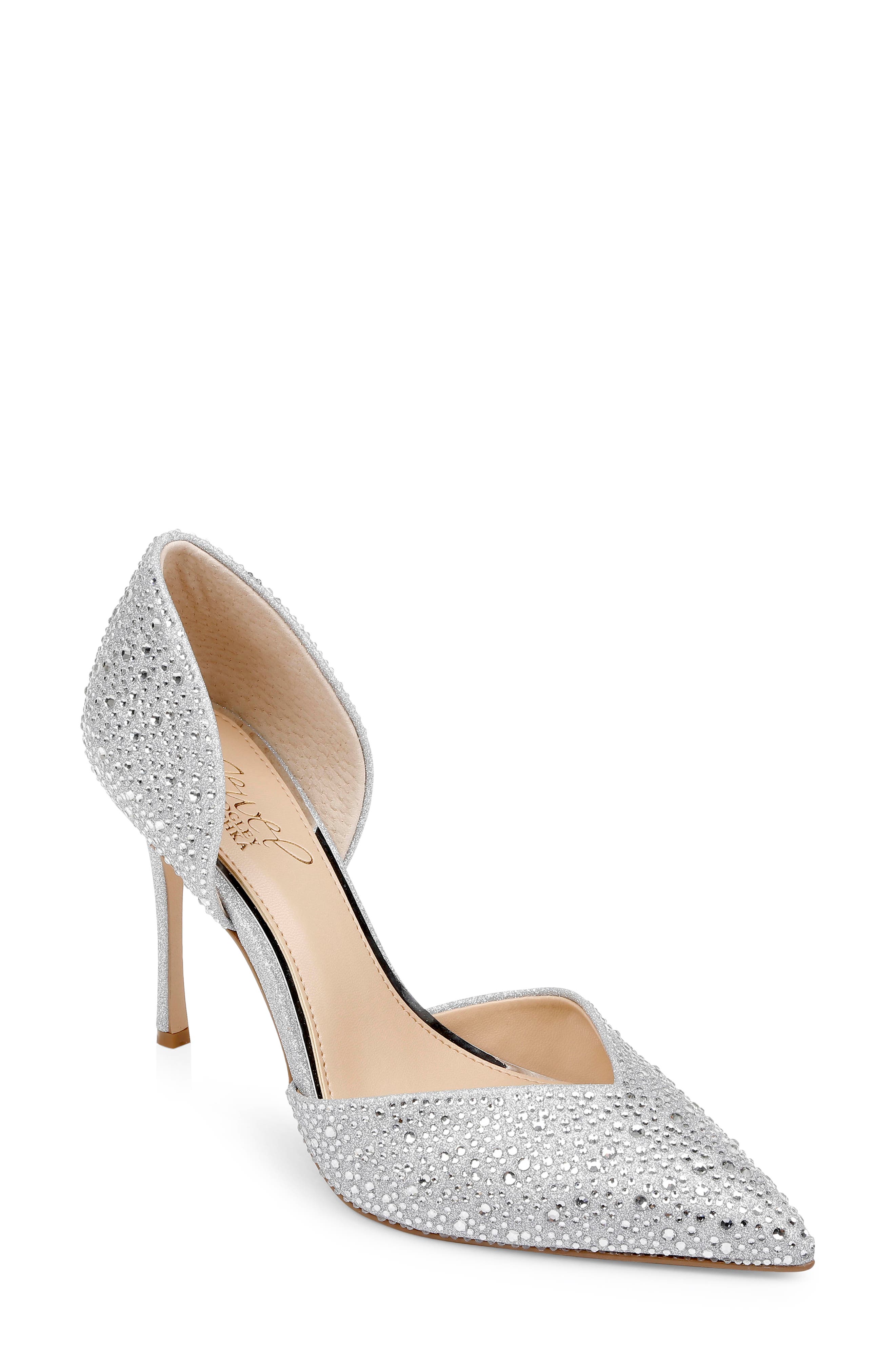 Grace d'Orsay Pointed Toe Pump, Main, color, SILVER