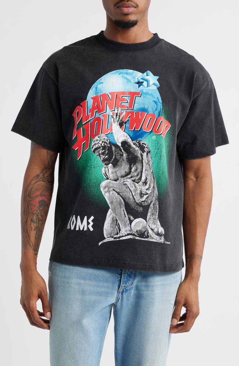 ID Supply Co Planet Hollywood<sup>™</sup> Titan Atlas Cotton Graphic T-Shirt, Main, color, Washed Black