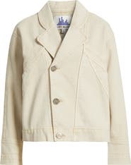 CITY BLUES Spliced Denim Moto Jacket