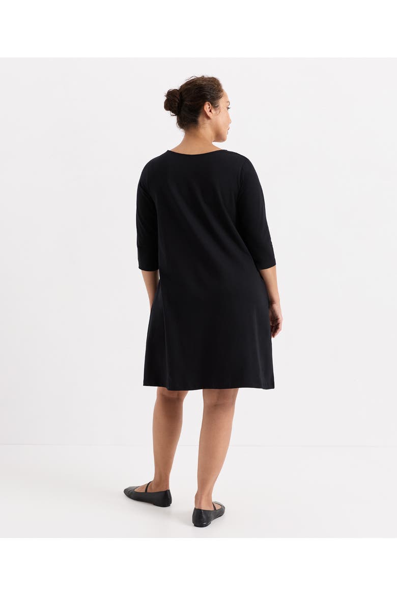 Fit & Flare A-Line Dress Made with Organic Cotton, Alternate, color, Flax Heather