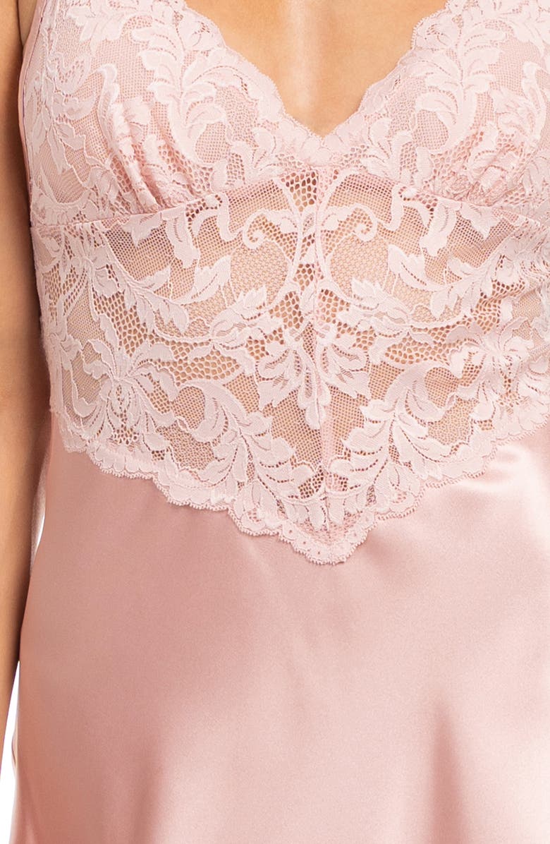 In Bloom by Jonquil Rosalie Satin & Lace Nightgown, Alternate, color, Rose Dawn