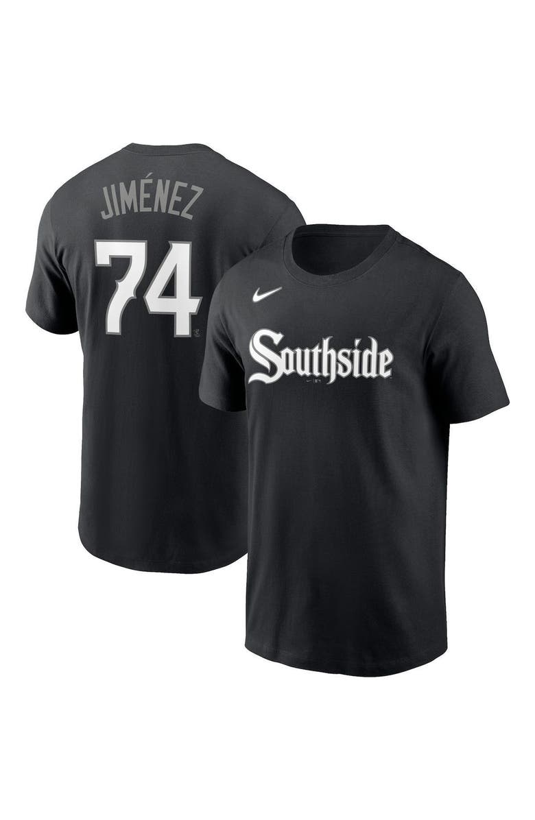 Nike Men's Nike Eloy Jimenez Black Chicago White Sox City Connect Name & Number T-Shirt, Alternate, color, 